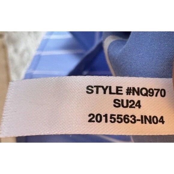 Madewell Maybel Top Womens XXS Blue Striped Button Up Adjustable Sleeves NWT NEW - Picture 14 of 14